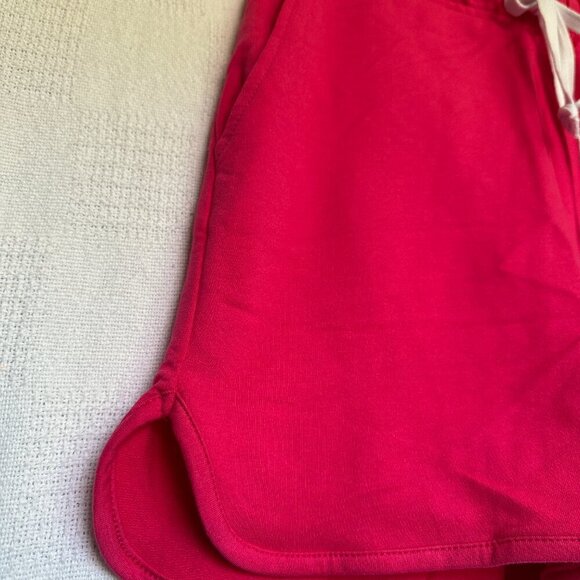 Three Dots Terry Shorts Drawstring Cotton Pink Shorts - Picture 6 of 8